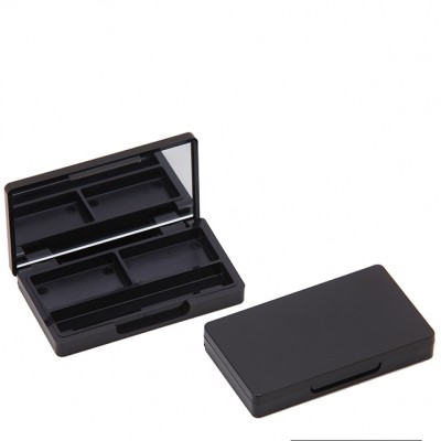 Custom empty luxury empty plastic 2 color empty eye shadow case