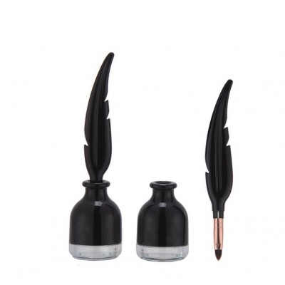 HOT SALE FEATHER SHAPE GEL EYEBROW CONTAINER EMPTY EYELINER TUBE